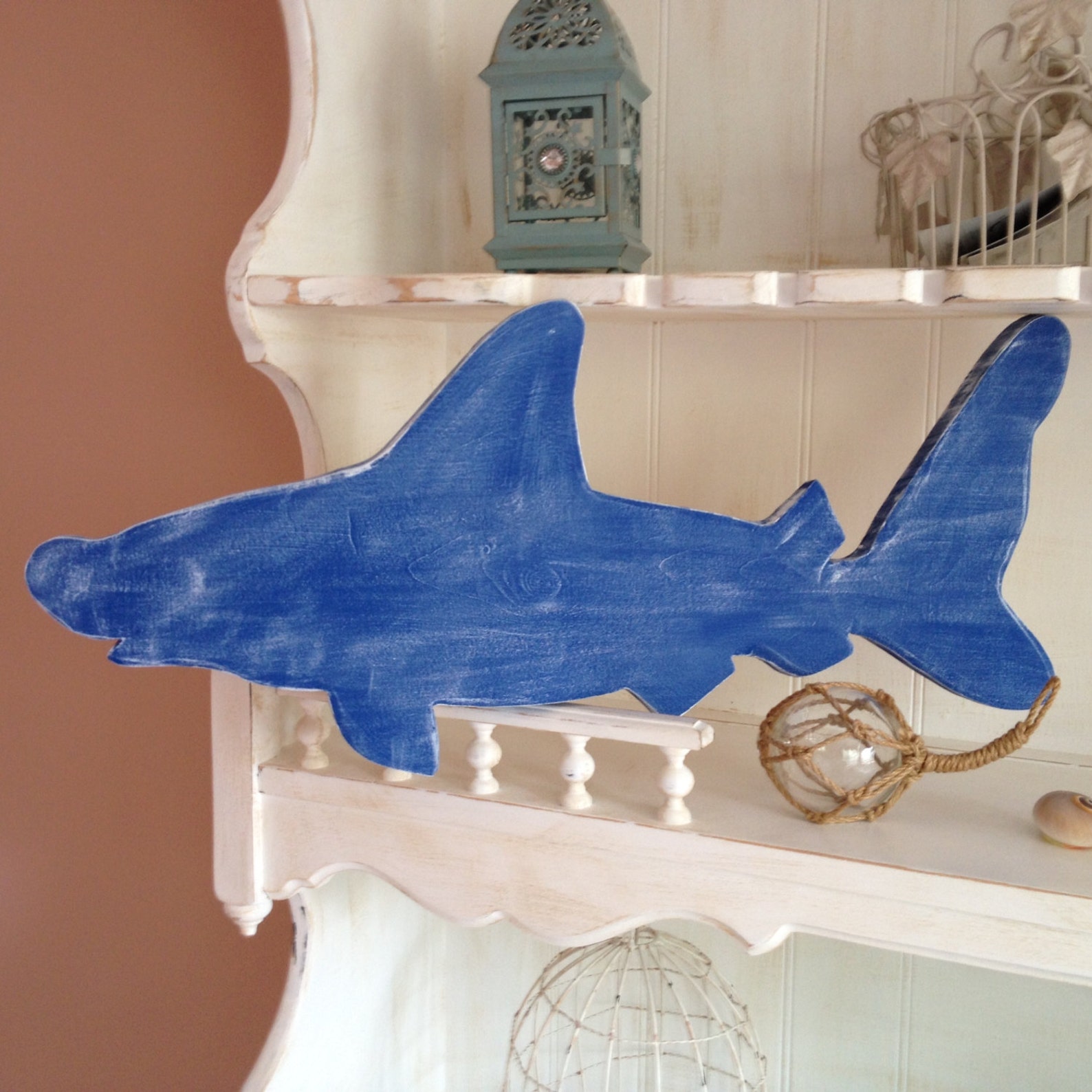 Shark Wall Hanging Wood Shark Wall Hanging Nautical Shark Etsy