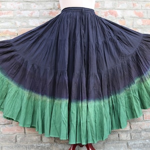Dip Dye Belly Dance Skirt - 25 Yard Cotton 4-Tier Jaipur Skirt