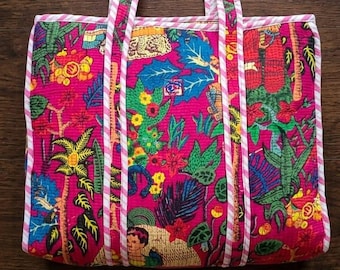 Bolsos de mano acolchados de algodón con cremallera y bolsillo interior, elegantes.