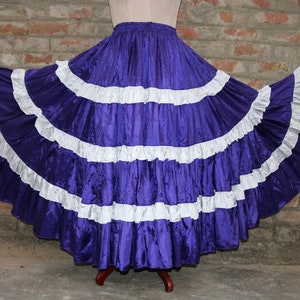 Silk skirt/silk flair skirt/tribal skirts /belly dance skirt / Anjum iqball dance skirts/Gypsy skirt/Jaipur skirt/Dance skirt