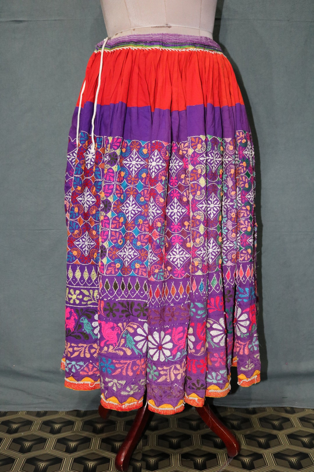 Embroidered Skirts / Tribal Skirts /tribal Belly Dance Skirt / Anjum ...