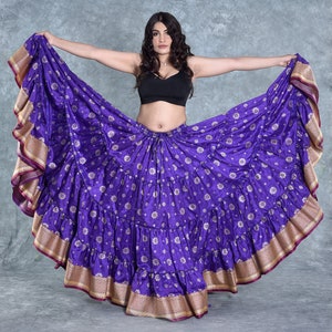 Belly dance skirt/silk border skirt/tribal skirts /belly dance skirt / Anjum iqball dance skirts/Gypsy skirt/Jaipur skirt/Dance skirt
