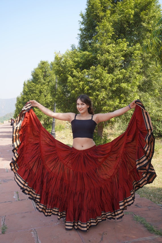 Maroon dance skirt online