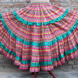 Silk skirt/silk flair skirt/tribal skirts /belly dance skirt / Anjum iqball dance skirts/Gypsy skirt/Jaipur skirt/Dance skirt