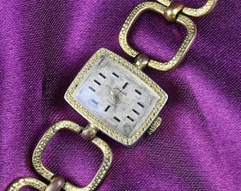 Vintage Ladies Glashutte Rare Mechanical Watch with Original Band, Vintage Ladies Watch, Collectible Watch, Watch for Her, Ladies Wristwatch