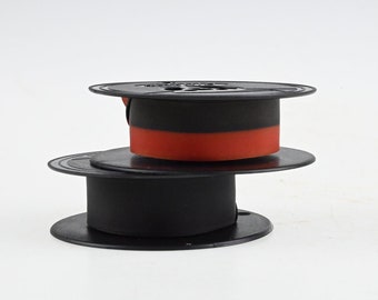 Black or Black-Red Ribbon for Mercedes Typewriter, Mercedes Typewriter Ribbon, Black Typewriter Ribbon, Black-Red Typewriter Ribbon