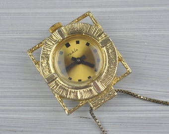 GDR RUHLA Pendant Watch, Necklace Watch, Pendant Necklace Watch, Vintage Watch, Pendant Watch Vintage, Vintage Pendant Watch