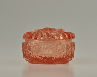 Glass Trinket Box, Trinket Box, Glass Trinket, Trinket Box Vintage, Trinket Box Antique, Pink Trinket Box, Yellow Glass, Yellow Box