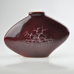 Jozef Franko Braun Keramik Vase, Porzellan Vase, Keramik Vase, Retro Vase, Modernist Vase, Mid Century Vase, Keramik Vase