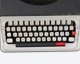 シェブロン ポータブル タイプライター ケース付き、レッド タイプ