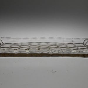 Antique Art Deco Czech Glass Tray, Antique Czech Glass Serving Tray, Czech Tray, Vintage Serveware, Vintage Glass Tray, Vintage Czech Glass
