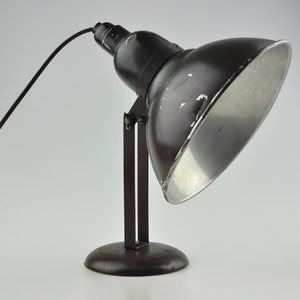 Lámpara de escritorio industrial, lámpara industrial, lámpara de arquitecto, lámpara de escritorio, lámpara de mediados de siglo, lámpara marrón, lámpara de mesa, lámpara de escritorio, luces vintage