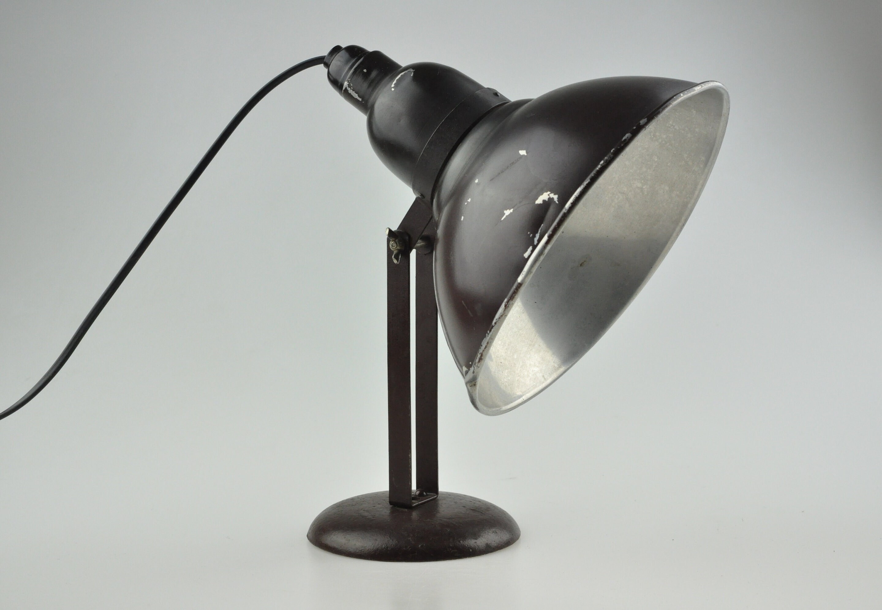 Lampe De Bureau Industrielle, Lampe D'architecte, Bureau, Mid-Century, Marron, Table Lampes Vintage