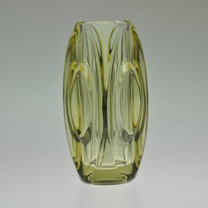 Rudolf Schrotter Lens Glass Vase Rosice, Sklo Union Glass Vase, Czech Vase, Glass Vase, Czech Glass, Czech Glass Vase, Art Glass Vase