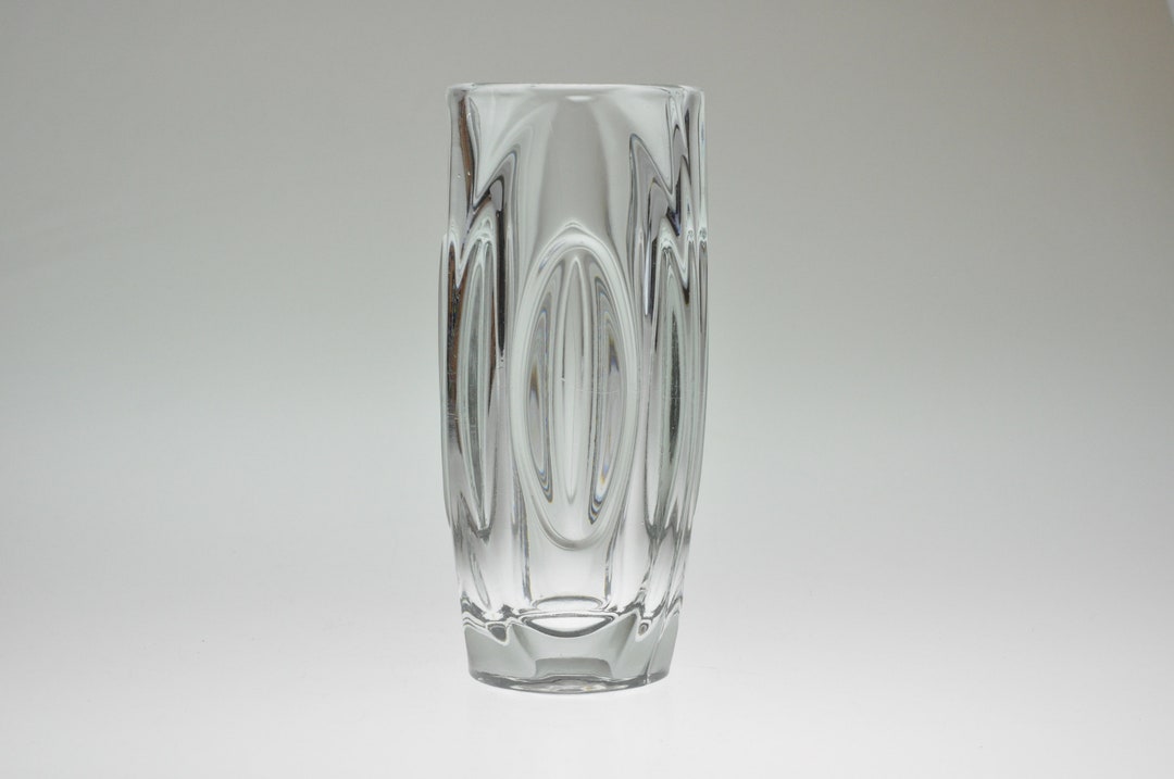 Rudolf Schrotter Lens Glass Vase Rosice Sklo Union Glass Etsy