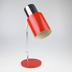 Industrial Desk Lamp, Industrial Lamp, Architect Lamp, Desk Lamp, Mid Century Lamp, Red Lamp, Table Lamp Desk Light, Vintage Lights