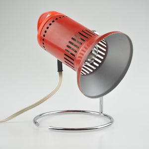 Mid Century Desk Lamp, Desk Metal Lamp, Table Lamp, Desk Lamp, Mid Century Lamp, Metal Lamp, Orange Lamp, Chrome Lamp, Table Light
