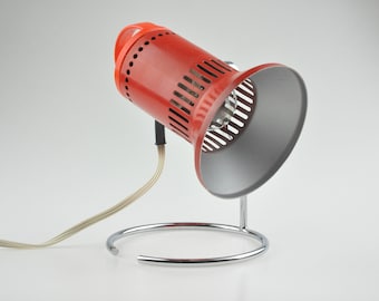 Mid Century Desk Lamp, Desk Metal Lamp, Table Lamp, Desk Lamp, Mid Century Lamp, Metal Lamp, Orange Lamp, Chrome Lamp, Table Light