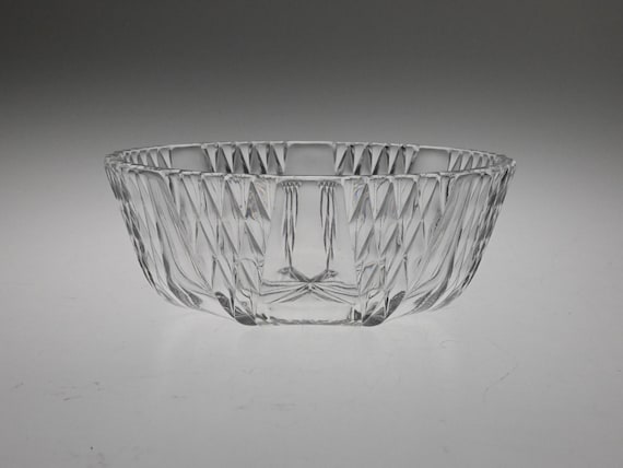 Vintage Czech Glass Bowl, Salad Bowl, Retro Glass Bowl, Collectible Glass Bowl, Glass Bowl, Mid Century Glassware, Vintage Glass Bowl