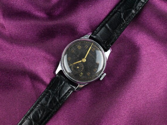 Soviet Pobeda Watch With Black Dial, Pobeda, Pobeda Watch, Mens Gift, Vintage Watch, Watches for Men, Mechanical Watch, Winding Watch