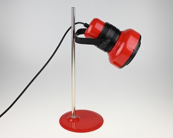 Red Industrial Desk Lamp, Vintage Industrial Lamp, Architect Lamp, Desk Lamp, Mid Century Lamp, Red Lamp, Mid Century Lighting, Table Lamp
