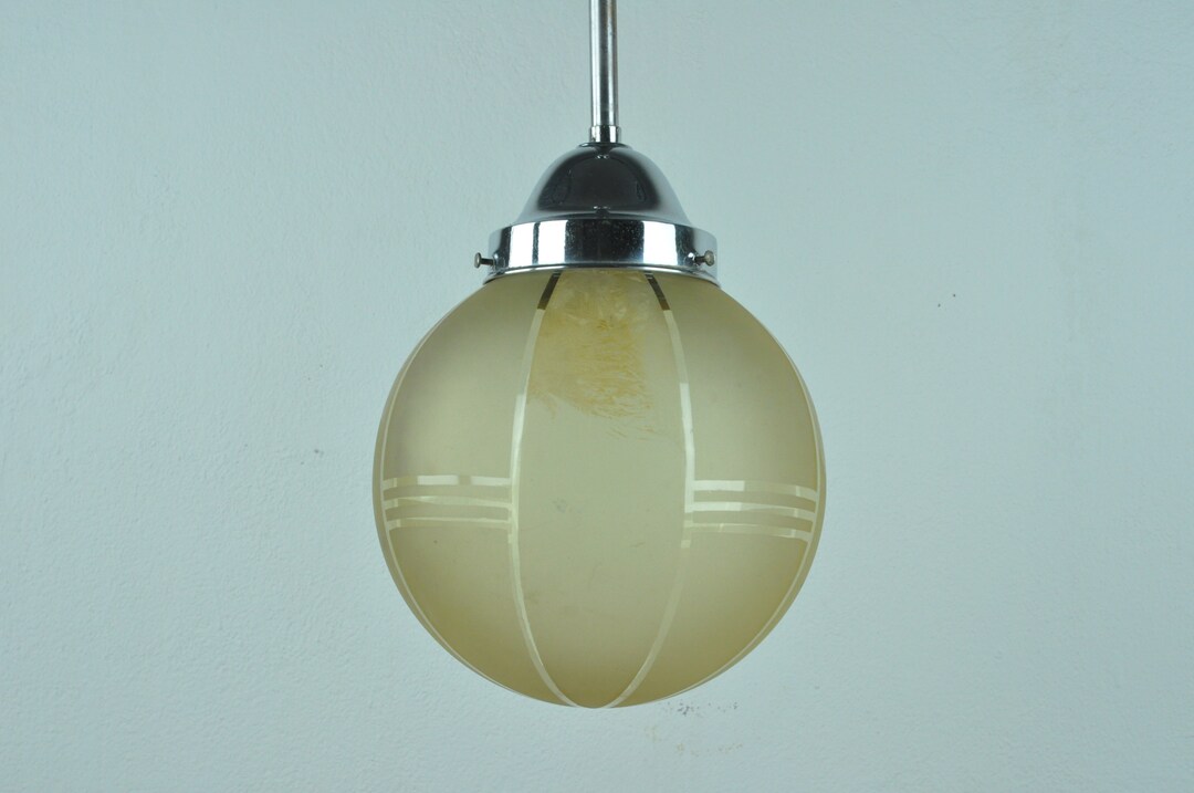Art Deco Globe Lamp Art Deco Globe Light Art Deco Globe - Etsy