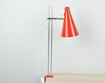 Industrielle Schreibtischlampe, Industrielampe, Architektenlampe, Schreibtischlampe, Mid Century-Lampe, rote Lampe, Mid Century-Beleuchtung, Tischlampe Schreibtischleuchte