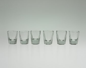 Set of 6 Glasses, Shot Glass, Shot Glasses, Czech Glass, Czech Glasses, Vintage Glass, Vintage Glasses, Shot Glass Set