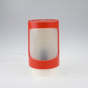 Czechoslovakian Red Table Lamp, Red Desk Lamp, Mid Century Lamp, Atomic Desk Lamp, Desk Lamp, Bedside Lamp, Mid Century Lighting, Table Lamp