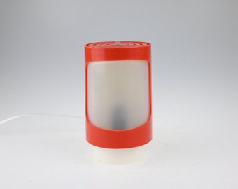 Czechoslovakian Red Table Lamp, Red Desk Lamp, Mid Century Lamp, Atomic Desk Lamp, Desk Lamp, Bedside Lamp, Mid Century Lighting, Table Lamp