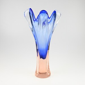 Josef Hospodka Chribska Glass Vase, Hospodka Vase, Czech Glass, Czech Vase, Vintage Vase, Art Glass, Hand made Glass, Mid Century Vase