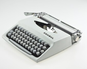 1970年製 Consul 実用タイプライター（ケース付き）、ポータブルタイプ