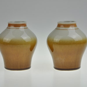 Pair of Brown Ceramic Vases, Ceramic Vases Pair, Pottery Vase, Mid Century Modernist Vase, Ceramic Flower Vase, Mid Century, Vintage Vase