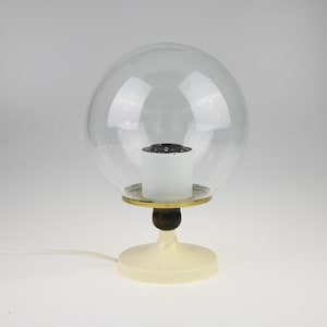 Vintage Glas Tischlampe, Regentropfenschirm, Tischlampe, Globus Lampe, Glas Globe Lampe, Schreibtischlampe, Mid Century Lampe, Vintage Leuchte, alte Lampe