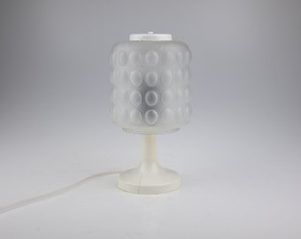 Vintage weiße Nachttischlampe, Mid Century Schreibtischlampe, Schreibtischlampe, Tischlampe, Vintage Lampe, Nachttischlampe, Mid Century Lampe