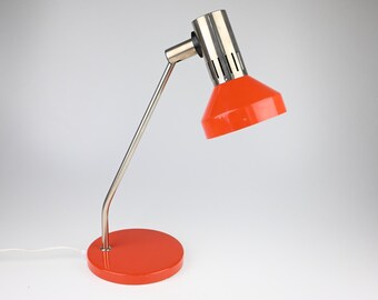 Vintage Red Table Lamp, AKA DDR lamp, Red Lamp, Mid Century Lamp, Table Lamp, Desk Lamp, Bedside Lamp, Table Light, Lighting, Vintage Lamp