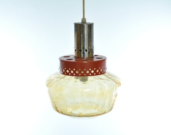 Red Retro Lamp, Retro Lighting, Space Age, Pendant Lamp, Pendant Light, Pendant Lighting, Ceiling Light, Ceiling Lamp, Mid Century Light