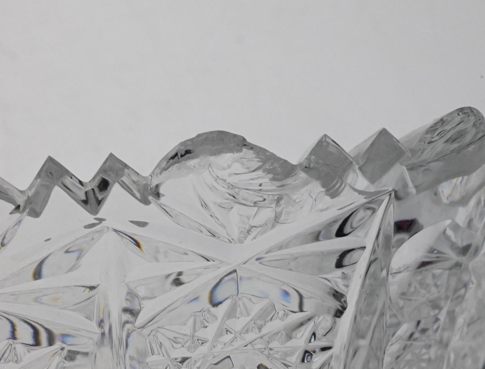 ヴィンテージチェコカットガラスボウル、カットガラス、カットボウル