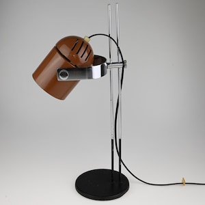 Lámpara marrón de mediados de siglo, iluminación de mediados de siglo, lámpara de mesa, lámpara de escritorio, lámpara vintage, lámpara de noche, lámpara de mesa, iluminación