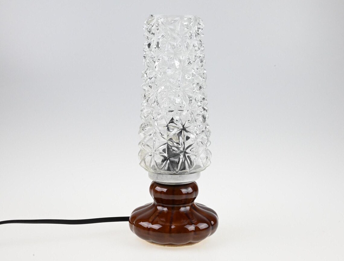 Vintage Hungarian Ceramic Bedside Lamp, Ceramic Lamp, Bedside Lamp, Vintage Lamp, Vintage Lighting, Mid Century Lamp, Desk Lamp, Table Lamp, photo 1 sur 5
