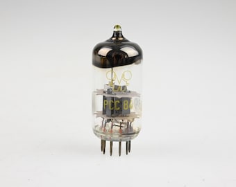 Tubo de vacío Tesla PCC84 antiguo, válvula de radio antigua, electrónica antigua, radio Tesla, decoración tecnológica retro, pieza de radio antigua, Tesla