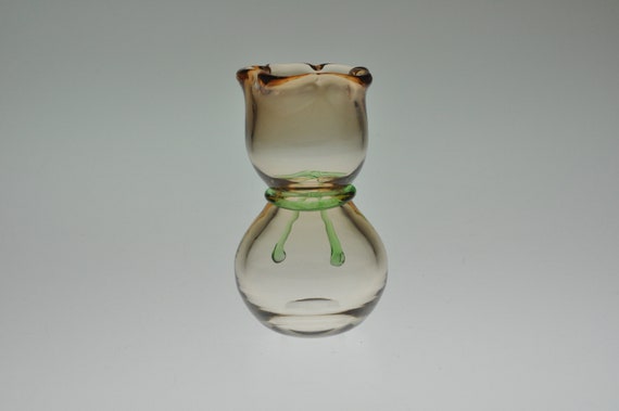 Rene Roubicek Skrdlovice ガラス花瓶、チェコ花瓶、チェコガラス