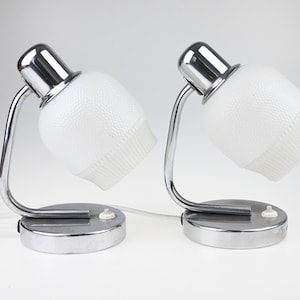Mid Century Pair Lamps, Pair of Lamps, Table Lamp, Desk Lamp, Bedside Lamp, Mid Century Lamp, Chrome Lamp, Table Light, Mid Century Lighting