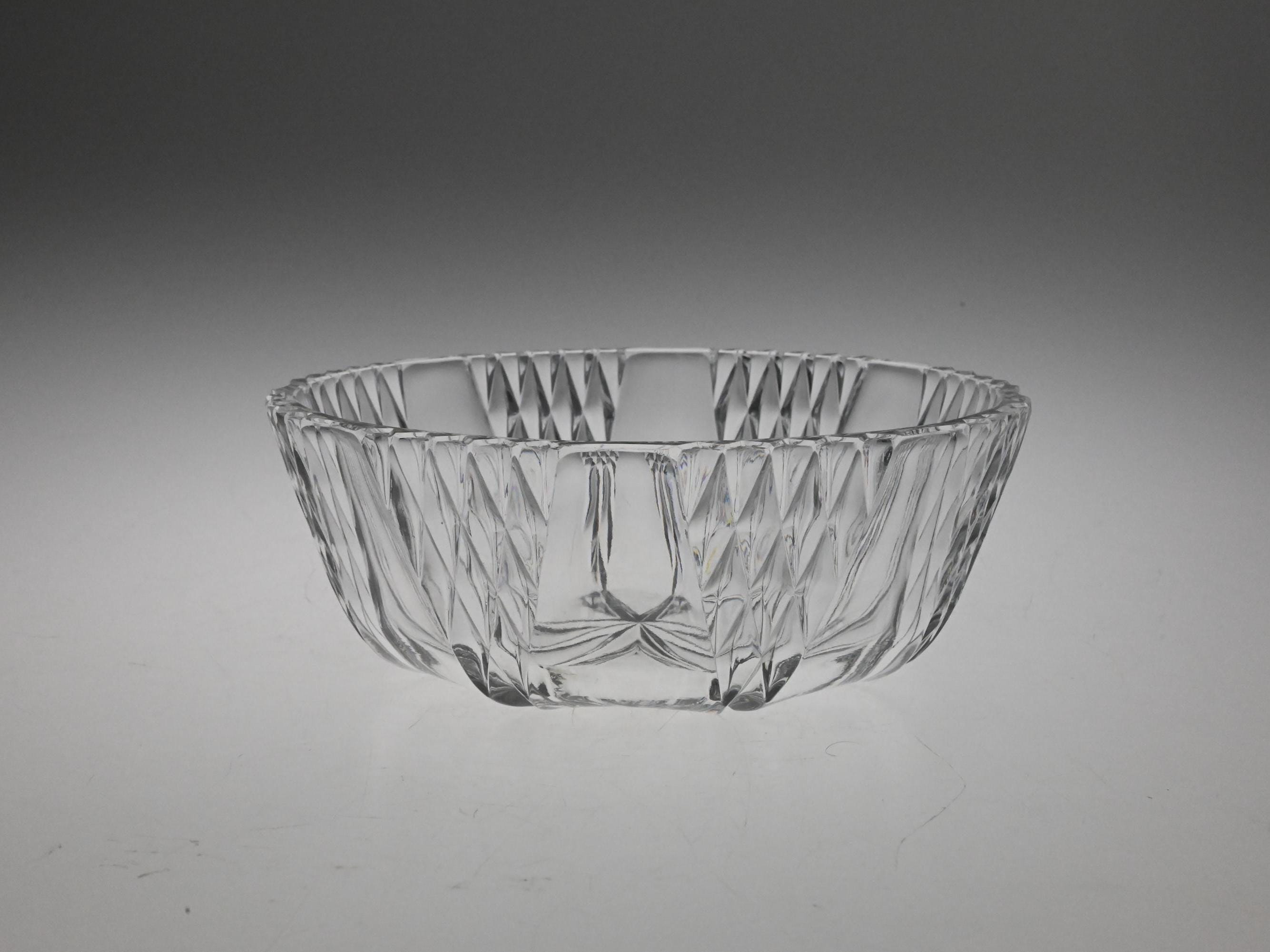 ヴィンテージチェコガラスボウル、サラダボウル、レトロガラスボウル