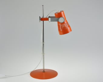 Vintage Desk Lamp, Mid Century Lamp, Orange Lamp, Mid Century Lighting, Table Lamp, Kamenicky Senov Lamp, Table Light, Industrial Desk Lamp