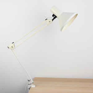 Vintage Industrial White Desk Lamp, Hungary Vintage Lamp, Industrial Desk Lamp, Industrial Lamp, Desk Lamp, White Lamp, Vintage Lamp, Lamp