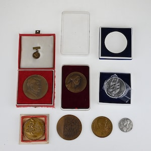 Vintage Collection of 7 Commemorative Medals, Medals Collection, Historical Collectibles, Vintage Medals, Iron Medals, Collection of Medals