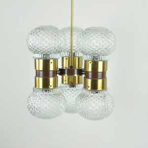 Lámpara de techo de mediados de siglo con 6 luces, lámpara Sputnik, candelabro Sputnik, lámpara de la era espacial, lámpara de mediados de siglo, luz de techo, iluminación de techo