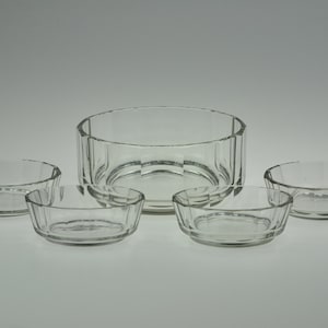 Art Deco Glass Salad Bowl Set, Salad Bowl Set, Salad Bowl Set Vintage, Bowl Set, Glass Bowl Set, Antique Glass Bowl Set, Vitnage Glass Set