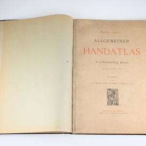 Rare Antique Andree&#39;s Allgemeiner Handatlas, Vintage World Map Atlas, Antique Atlas,  Andree&#39;s Handatlas, Historical Maps, Collectible Book